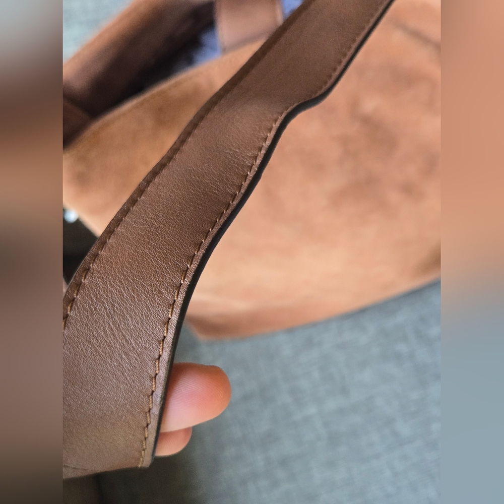 Made In India suede 100% Genuine Leather Hobo Bag Purse - Picture 3 of 14